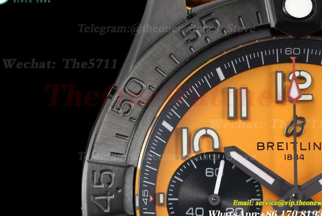 44mm Cal.01 BLSF NY B01 Dial DLC Mission Yellow Chrono Avenger Night 0518